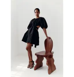 Aje Mimosa Cut Out Mini Dress Black Size AU 8 for rent on The Volte - image 3