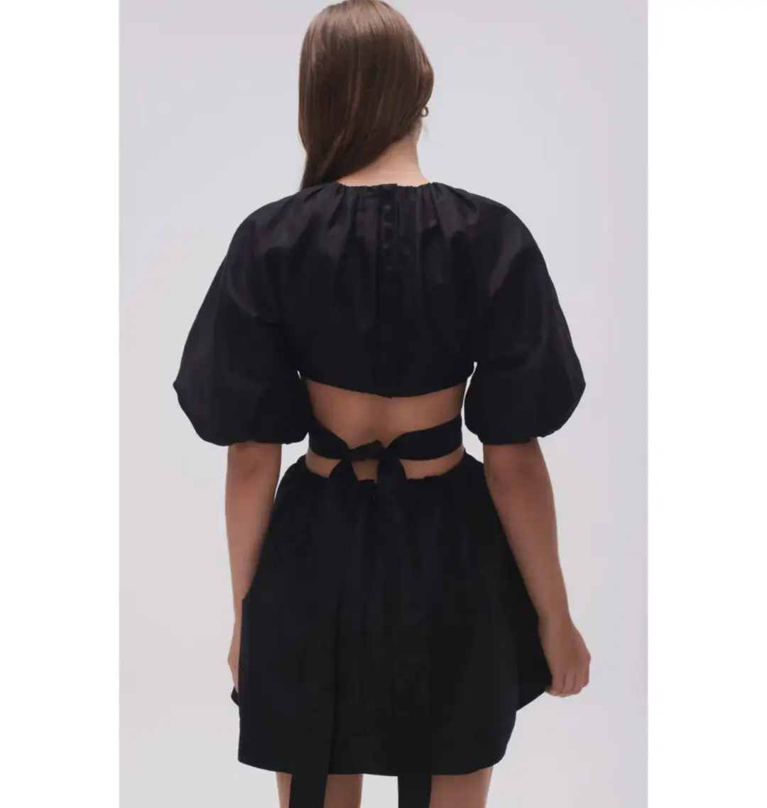 Aje Mimosa Cut Out Mini Dress Black Size AU 8 for rent on The Volte - main image