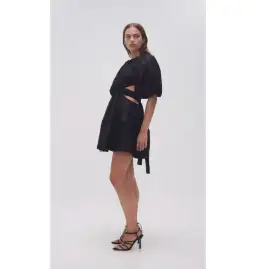 Aje Mimosa Cut Out Mini Dress Black Size AU 8 for rent on The Volte - image 2