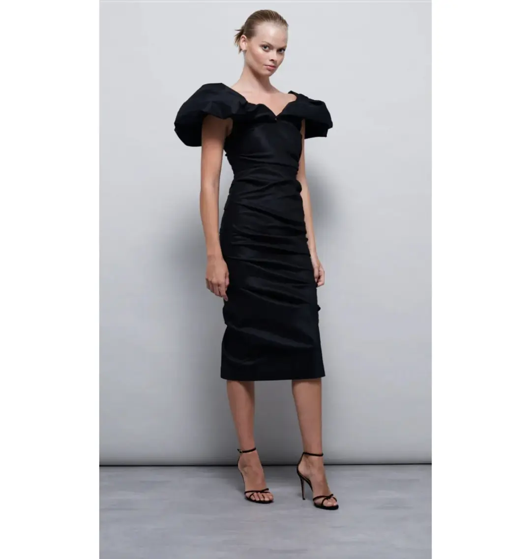 Rachel Gilbert Frey Dress Black Size 2 / AU 10 for rent on The Volte - main image