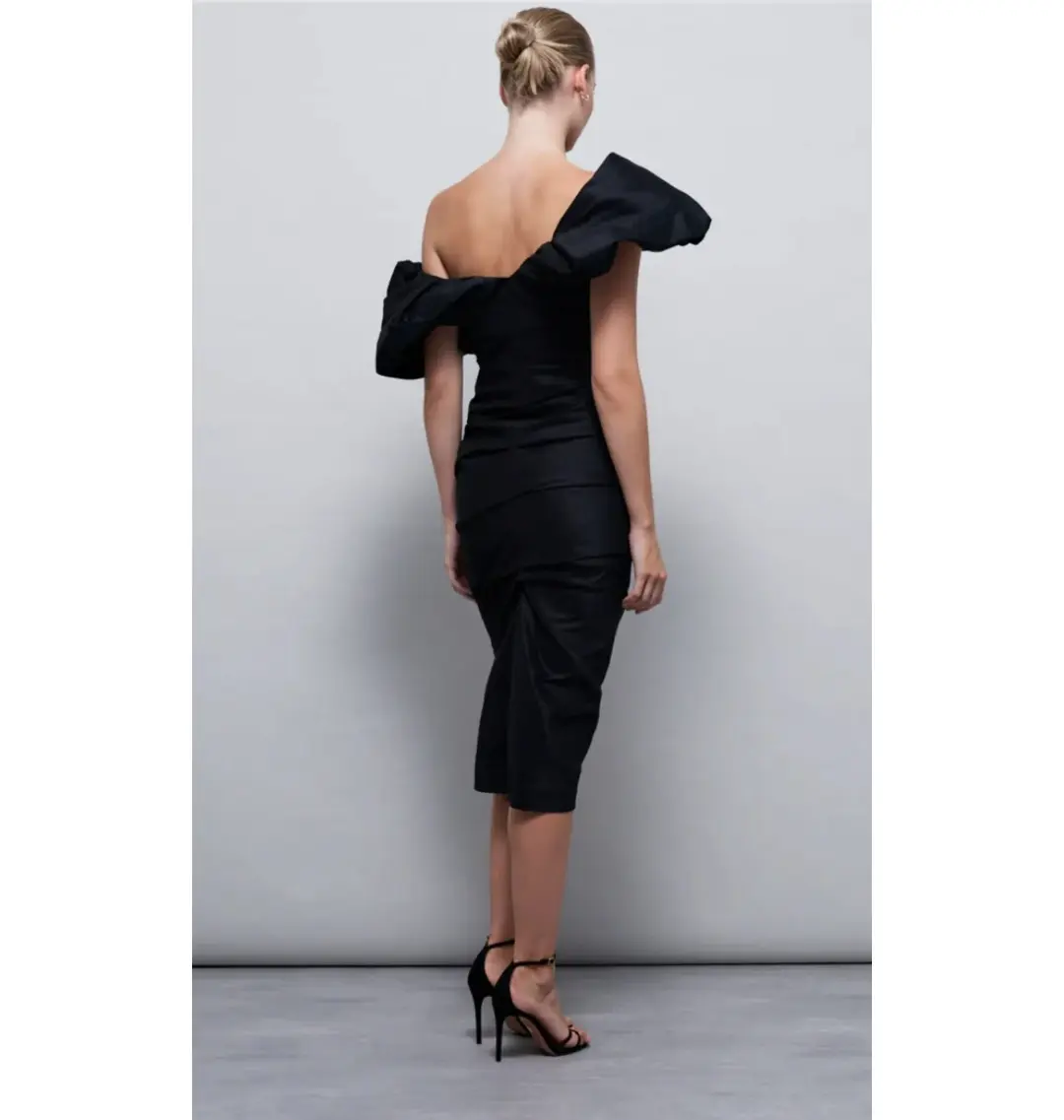 Rachel Gilbert Frey Dress Black Size 2 / AU 10 for rent on The Volte - main image