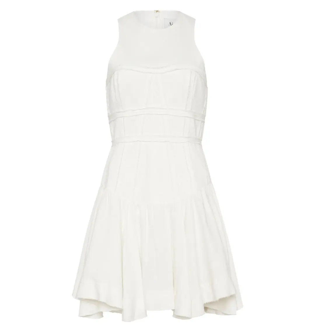Aje Corset Mini Dress White Size AU 12 for rent on The Volte - main image