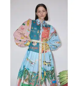 Alemais All Aboard Shirtdress Multi Size AU 16 for rent on The Volte - image 2