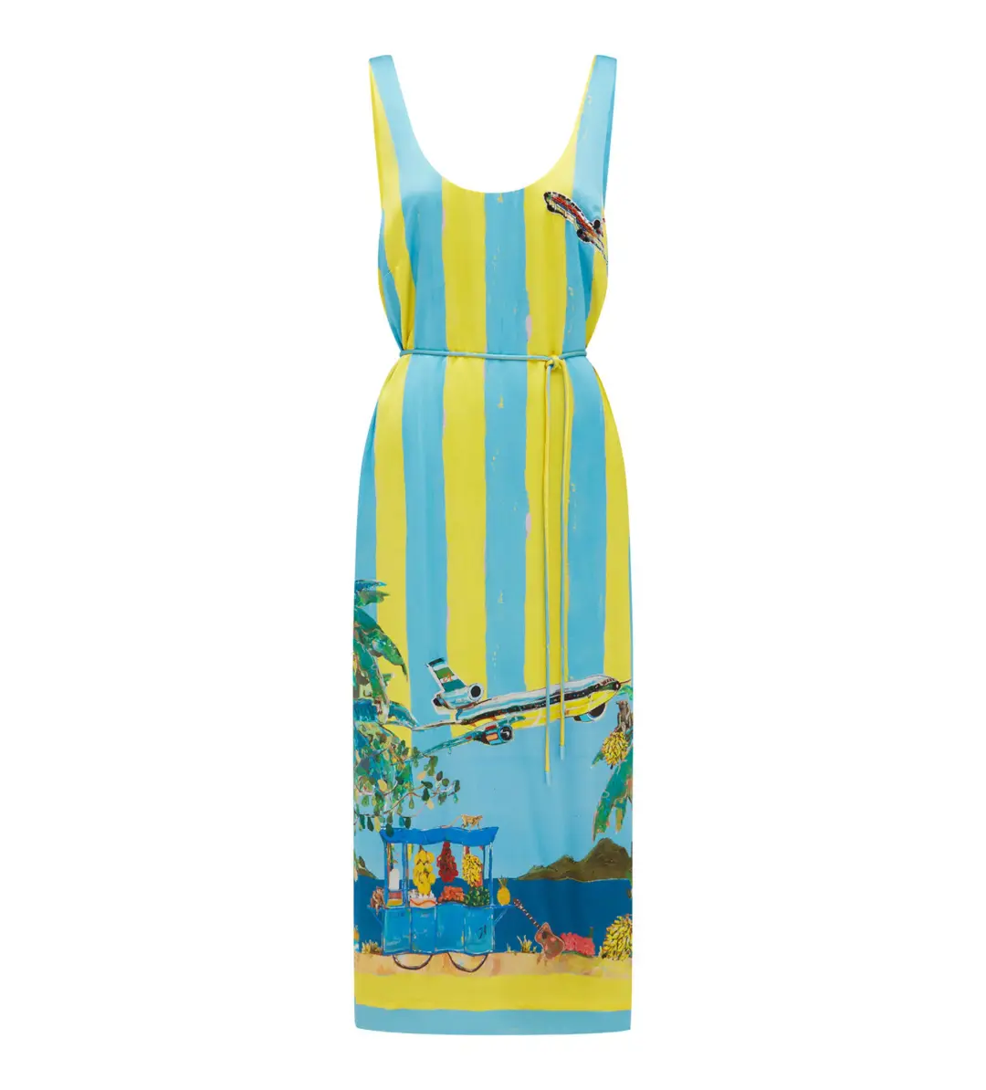 Alemais All Aboard Sleeveless Midi Dress Print Size AU 16 for rent on The Volte - main image