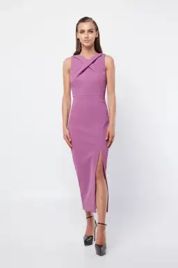 Mossman Virtuous Midi Dress in Mauve Size 8 for rent on The Volte - image 1