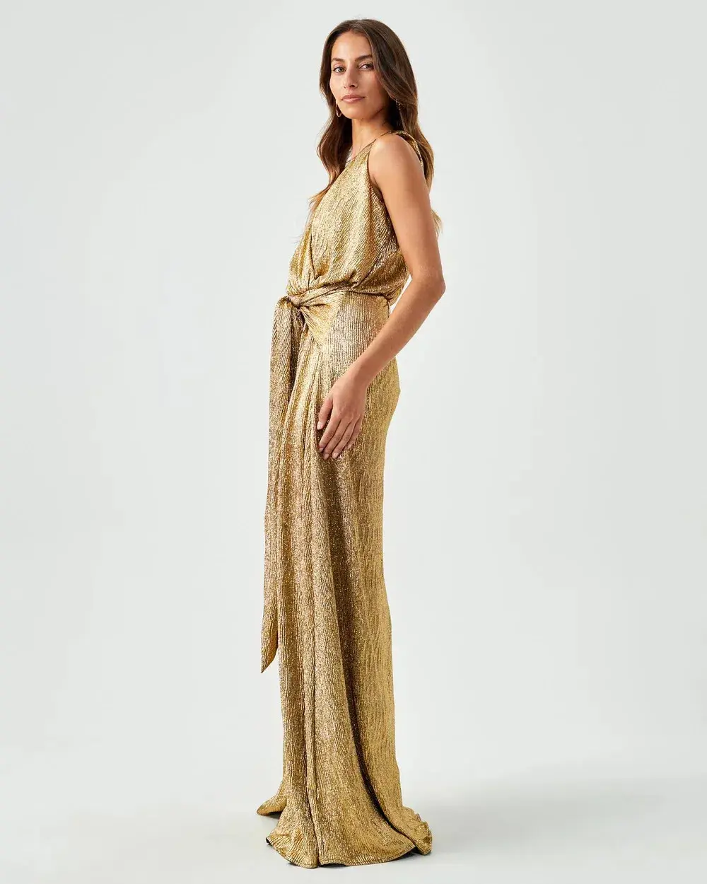 Tussah Betty Maxi Dress Gold Size 6 for rent on The Volte - main image