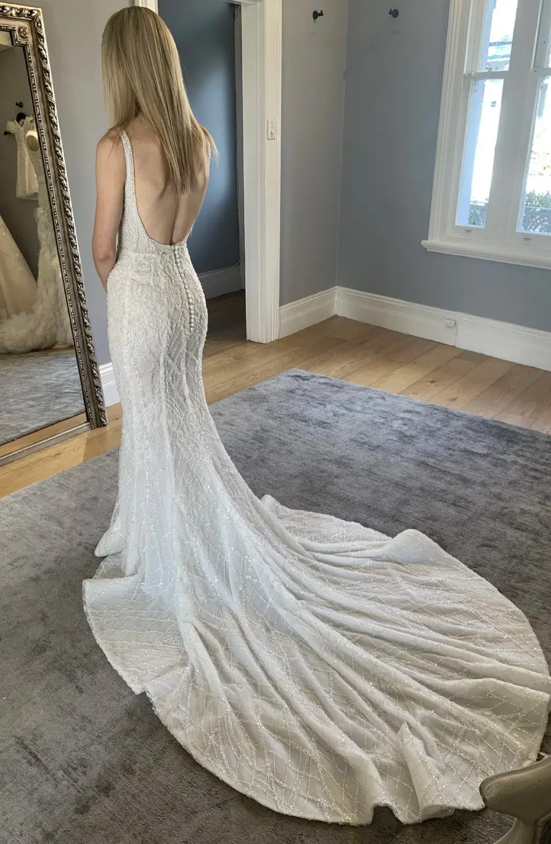 Pallas Couture Wedding Dress White Size 6 for rent on The Volte - main image