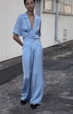 Viktoria And Woods Applause Shirt And Pilot Pant Set Hydrogen/Light Blue Size 4 / AU 14 for rent on The Volte - image 4