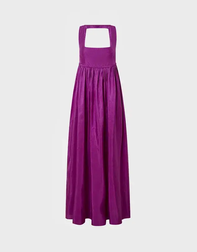 Oroton Strappy Maxi Sundress In Magenta Size AU 8 for rent on The Volte - main image