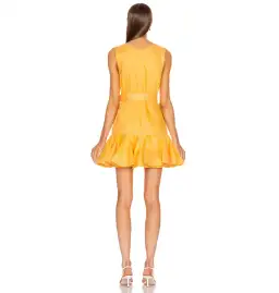 Zimmermann Super Eight Safari Mini Dress in Mango Size 0P / AU 6 for rent on The Volte - image 3