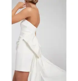 Rebecca Vallance White Daphne Mini Dress Ivory Size AU 6 for rent on The Volte - image 3