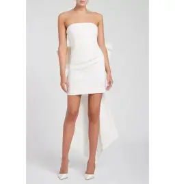 Rebecca Vallance White Daphne Mini Dress Ivory Size AU 6 for rent on The Volte - image 1