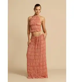 Arcina Ori Juliette Halter and Skirt Set in Peach Size 8 for rent on The Volte - image 1