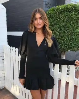 Joslin Studio Morgan Linen Dress Black Size 8 for rent on The Volte - image 1