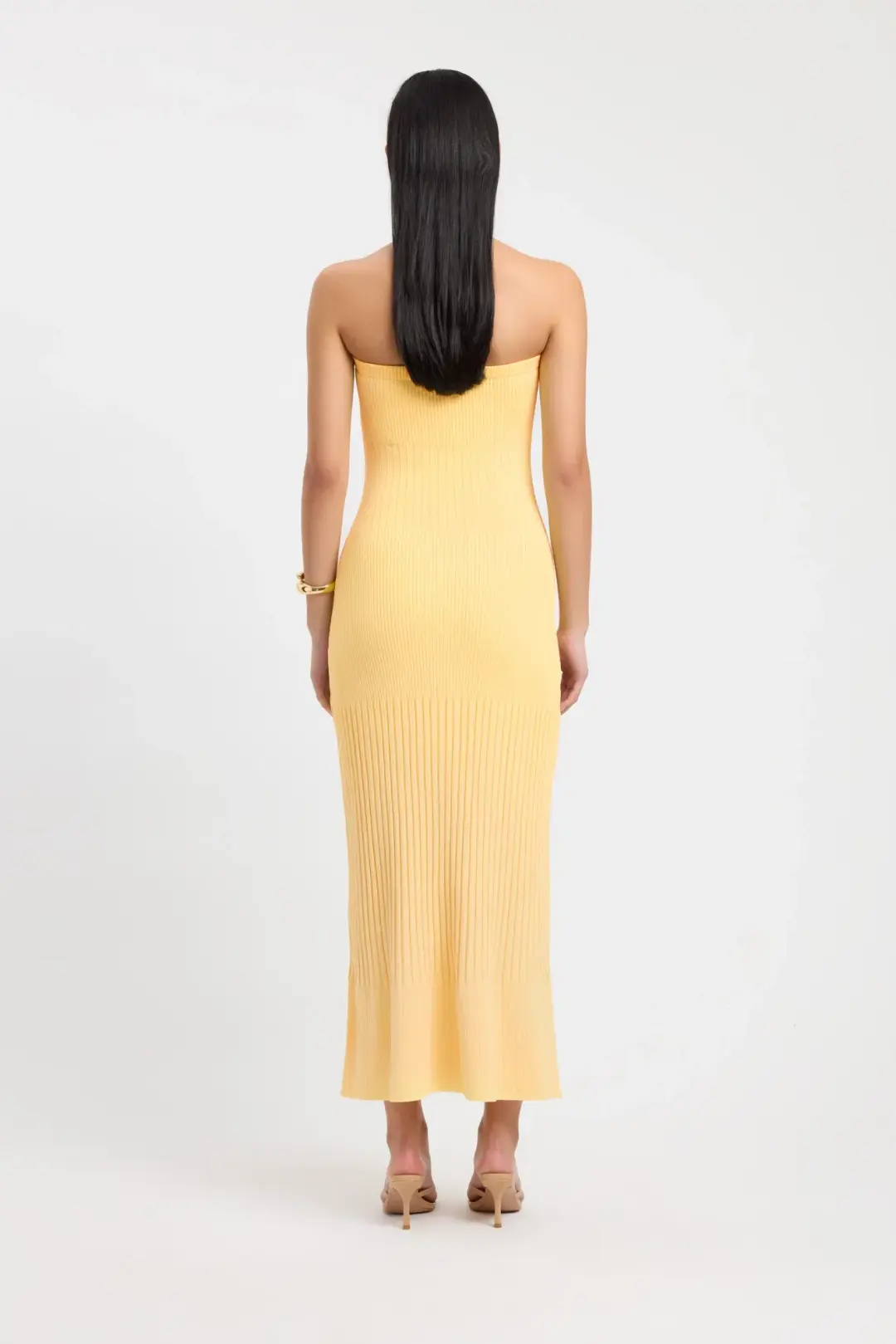 Kookai Serah Strapless Dress Lemon Meringue Yellow Size 34 / AU 6 for rent on The Volte - main image