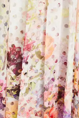 Zimmermann Prima Ruffled Laser Cut Gauze Gown Multi Floral Print Size 0 / AU 8 for rent on The Volte - image 3