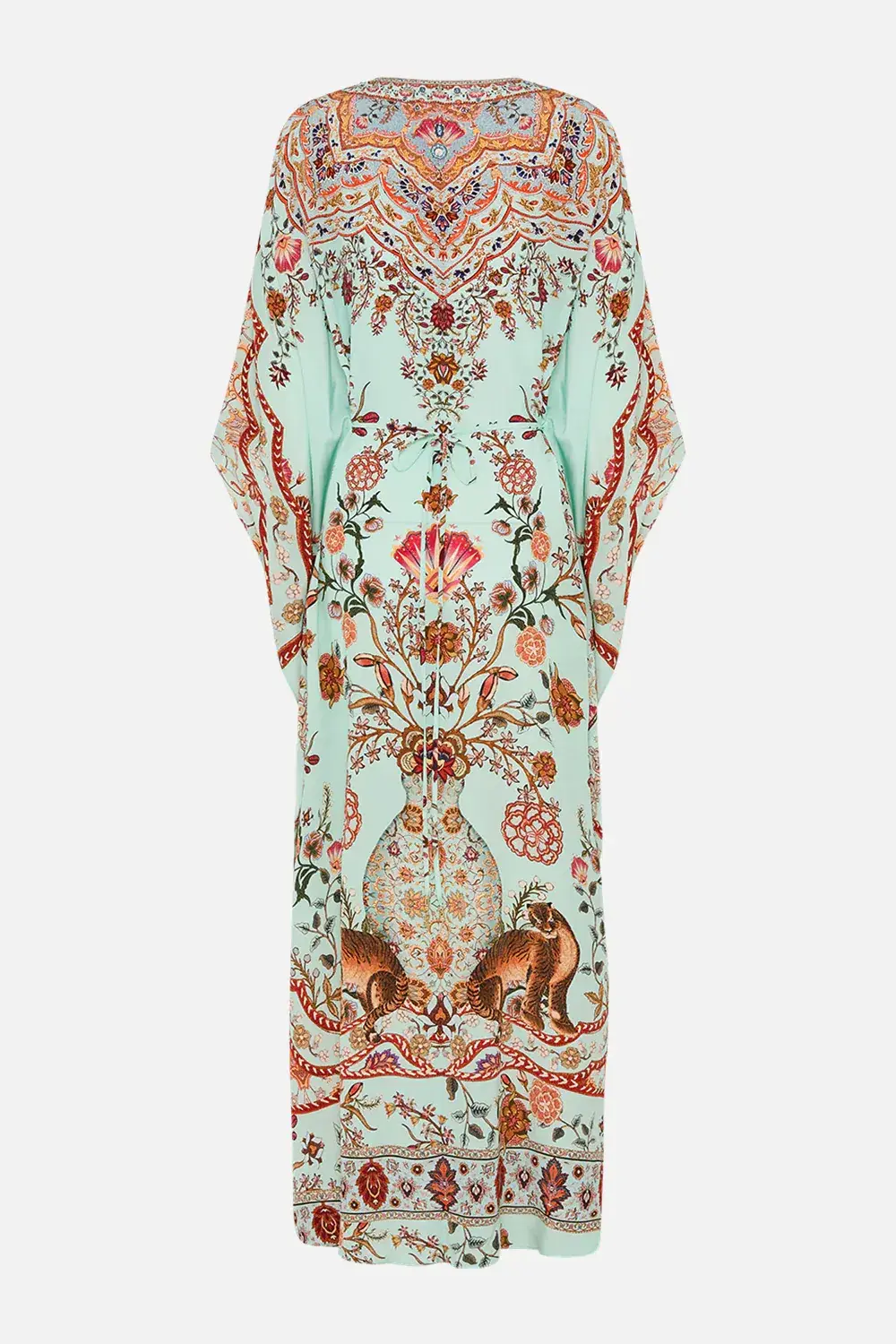 Camilla Weaving Worlds Gathered Waist Kaftan Floral One Size for rent on The Volte - main image