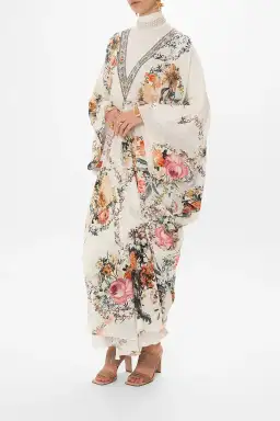 Camilla De Haar Memoirs T-Shape Long Kaftan Floral One Size for rent on The Volte - image 2