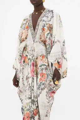 Camilla De Haar Memoirs T-Shape Long Kaftan Floral One Size for rent on The Volte - image 4