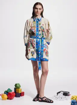 Alemais Players Mini Dress Multi Size AU 16 for rent on The Volte - image 1