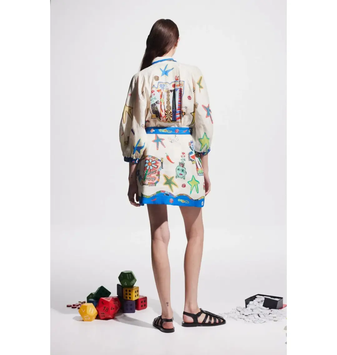 Alemais Players Mini Dress Multi Size AU 16 for rent on The Volte - main image