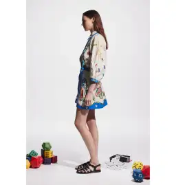 Alemais Players Mini Dress Multi Size AU 16 for rent on The Volte - image 2