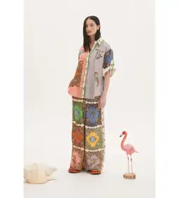 Alemais Trippy Troppo Shirt And Pant Set Multi Size 14 for rent on The Volte - image 1