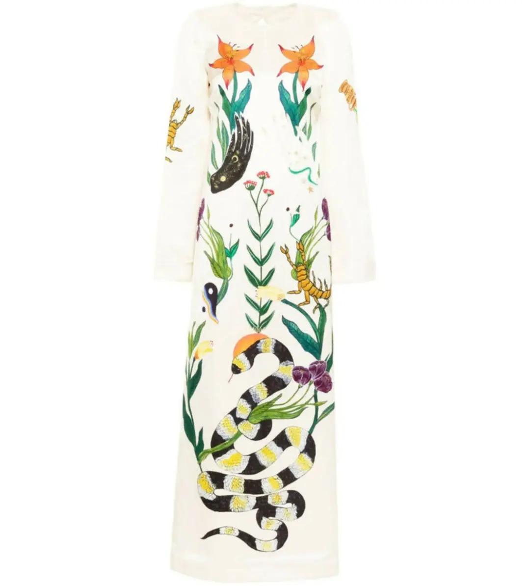 Alemais Zelda Midi Dress Champagne Multi/Print Size AU 16 for rent on The Volte - main image