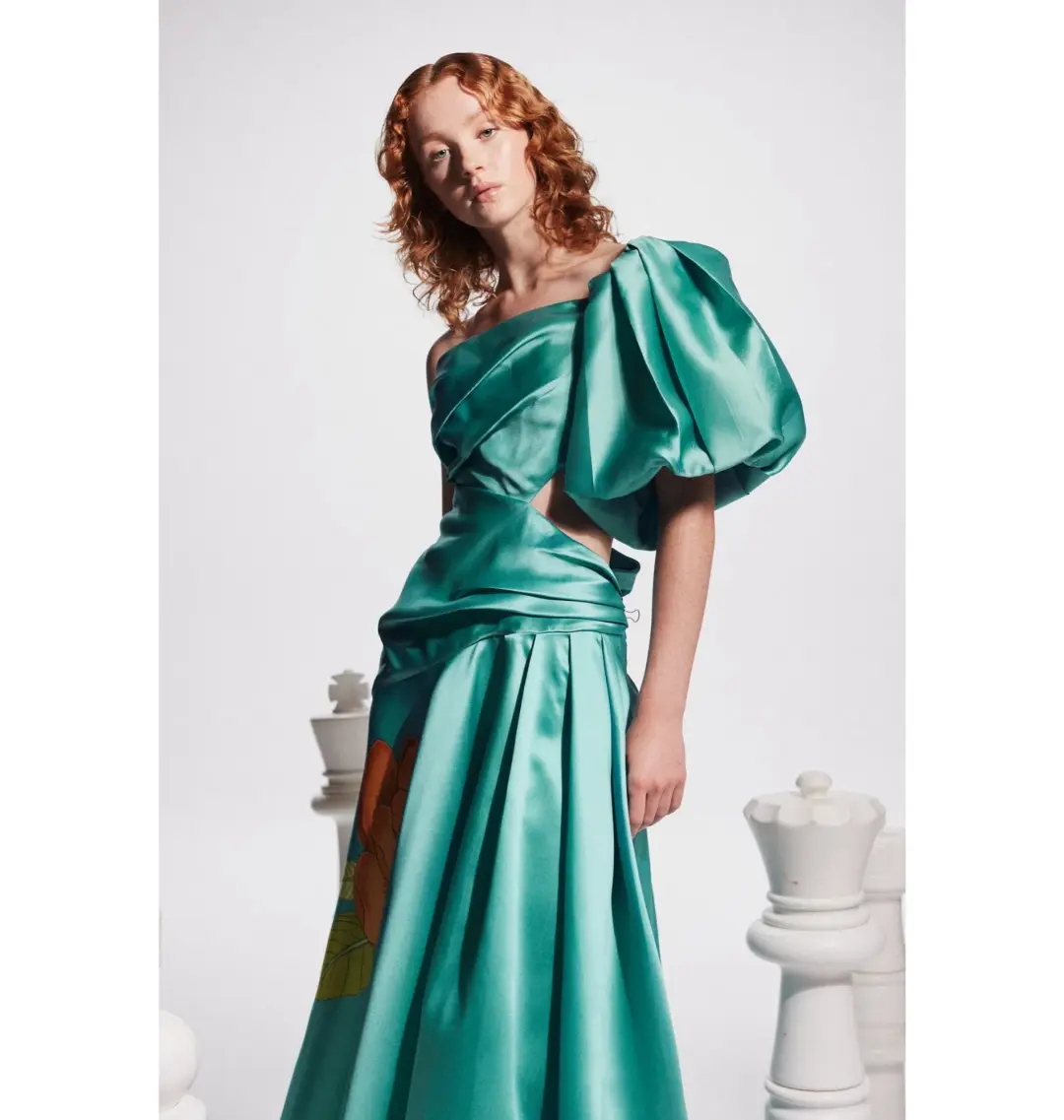 Alemais Regent Gown Jade Green Size AU 16 for rent on The Volte - main image