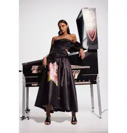 Alemais Regent Gown Noir Black Size AU 14