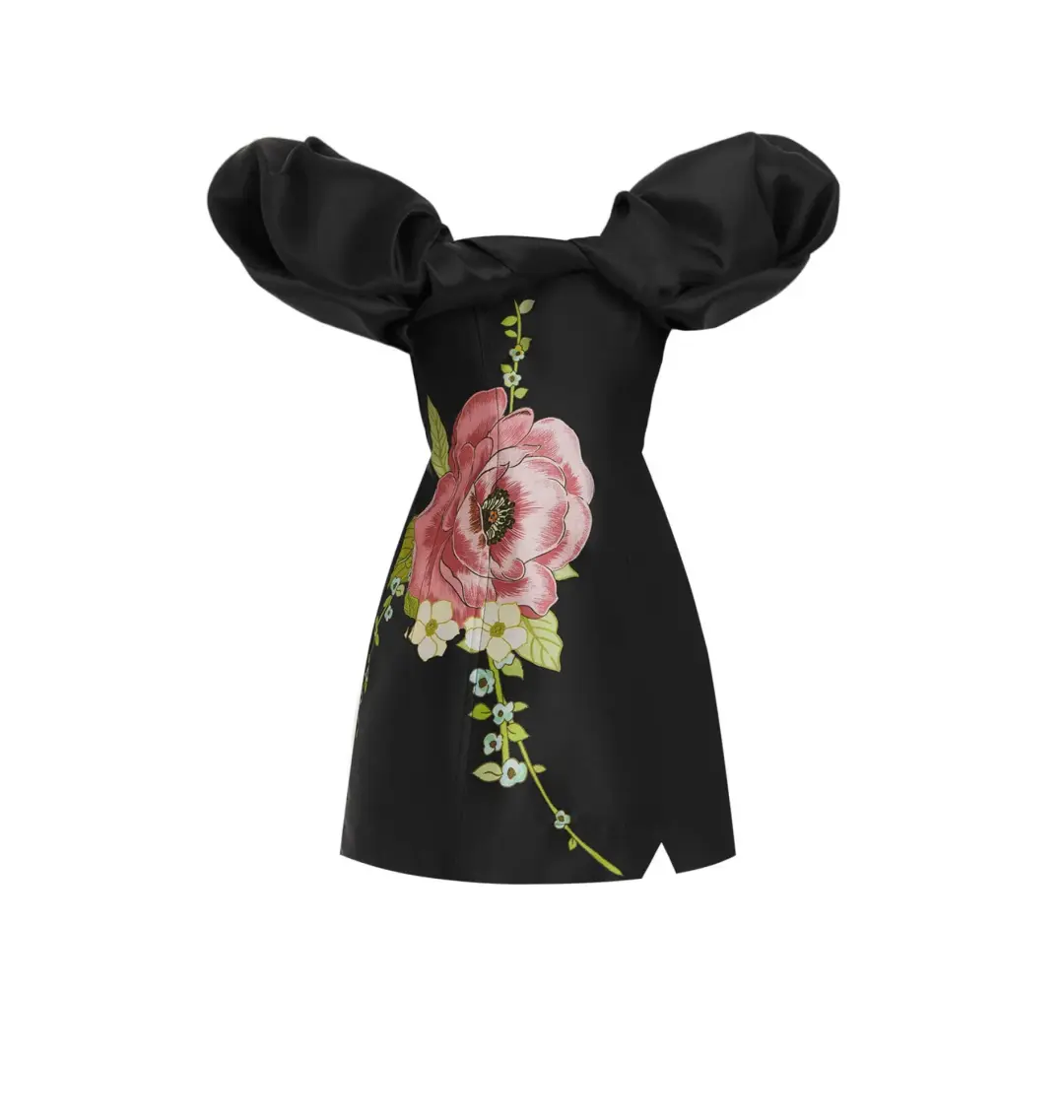 Alemais Regent Mini Dress Noir Black Size AU 16 for rent on The Volte - main image