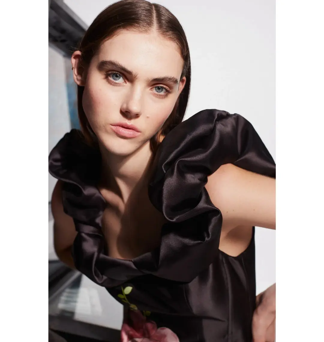 Alemais Regent Mini Dress Noir Black Size AU 16 for rent on The Volte - main image