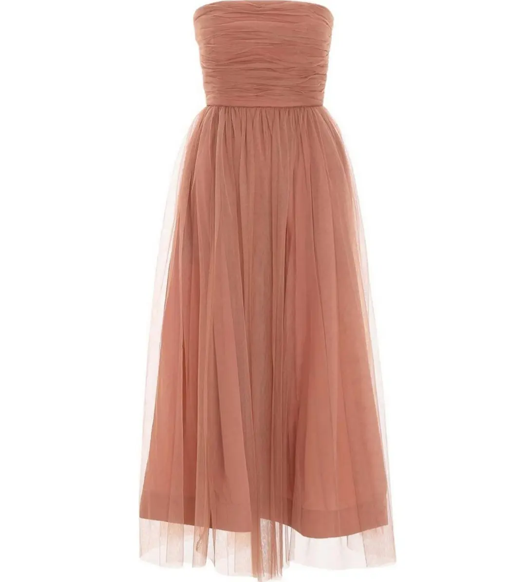 Zimmermann The Tulle Strapless Midi Dress in Lipstick Size 2 / AU 12 for rent on The Volte - main image