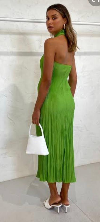 Lidee Soirée Halter Gown Green Size 12 for rent on The Volte - main image