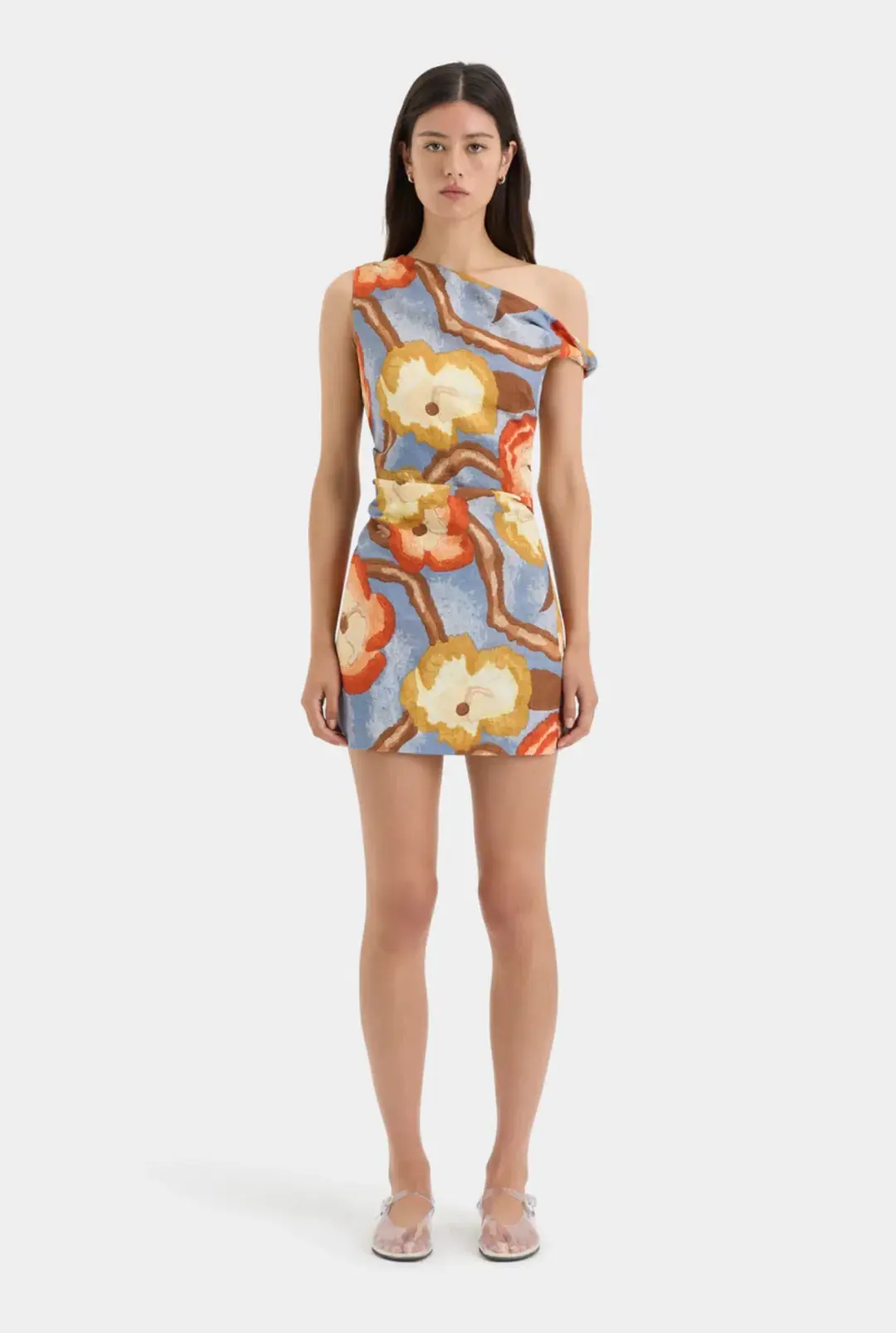 Sir the label The Avery Twist Mini Dress Camellia Print Size 8 for rent on The Volte - main image