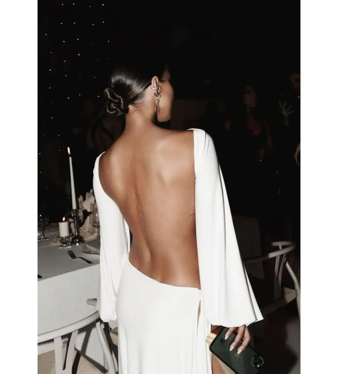 Effie Kats Gisele Gown Maxi Dress In Ivory Size 6 for rent on The Volte - main image