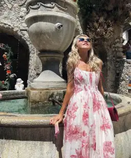 Zimmermann The Waverly Corset Midi Dress in Pink Palm Size 2 / Au 12 for rent on The Volte - image 2