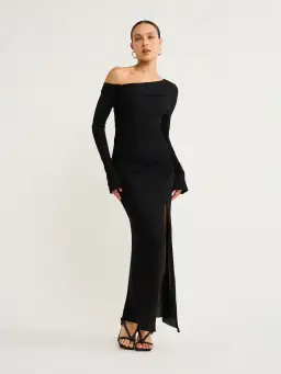 Bec & Bridge Monette Asym Maxi Dress Black - Size 6 for rent on The Volte - image 1