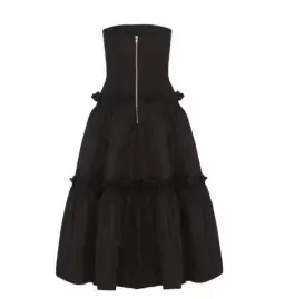 Alex Perry Strapless Ruffles Gown Black Size AU 4 for rent on The Volte - image 3