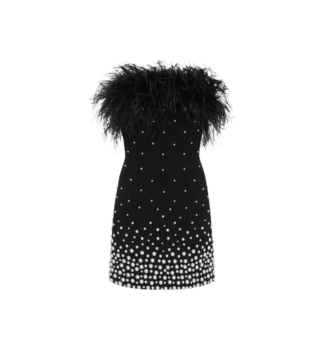 Rebecca Vallance Anelise Mini Dress Black Size AU 14 for rent on The Volte - main image