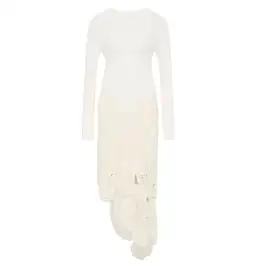 Aje Mosaic Crochet Midi Dress Ivory Size Small / AU 8 for rent on The Volte - image 5