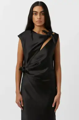 Camilla & Marc Karsten Knot Maxi Dress Black Size 10 for rent on The Volte - image 3