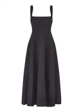 Odd Muse The Ultimate Muse High Waist Square Neck Midi Dress Black Size 10 for rent on The Volte - image 6