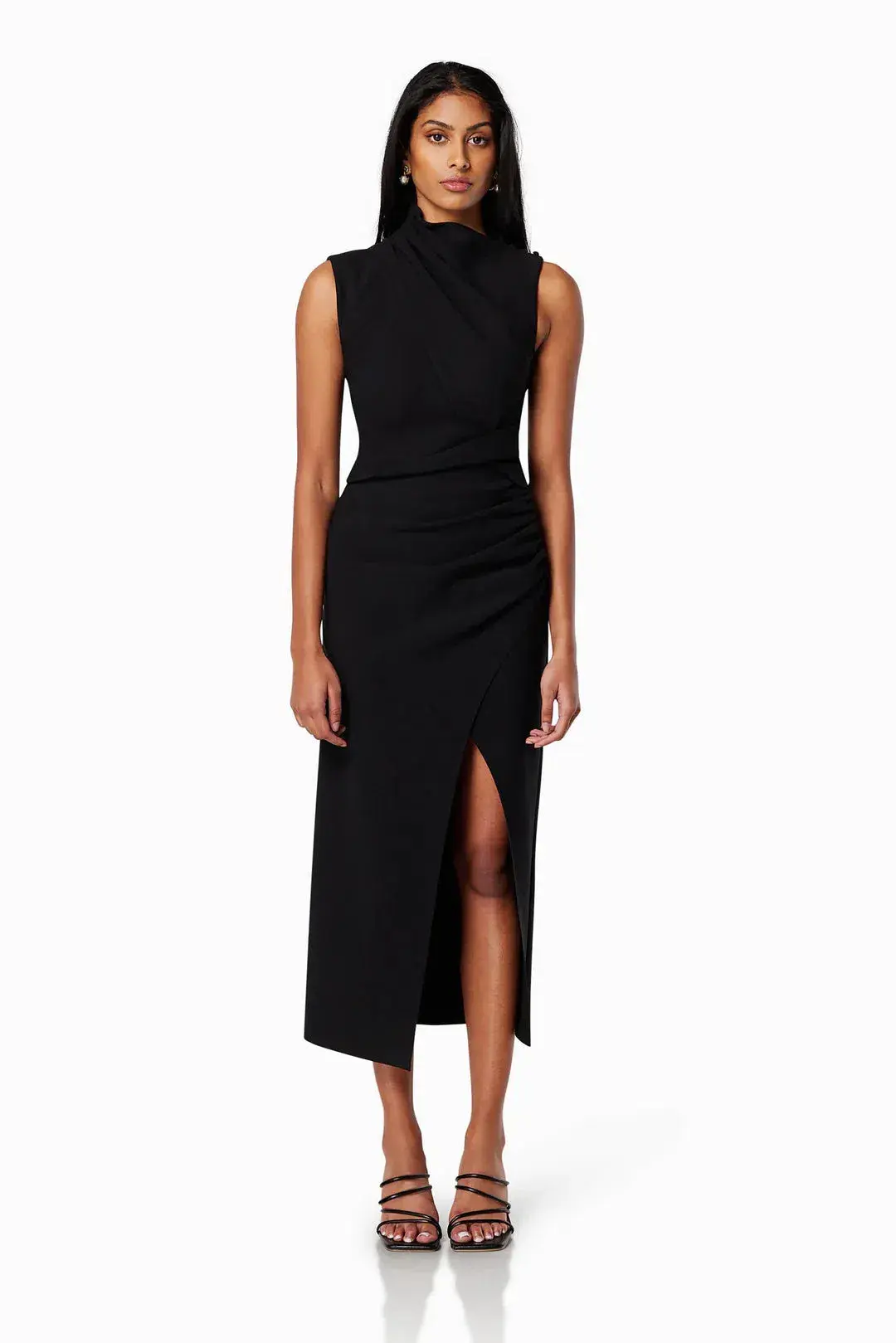 Elliatt Genoa Midi Dress Black Size 8 for rent on The Volte - main image