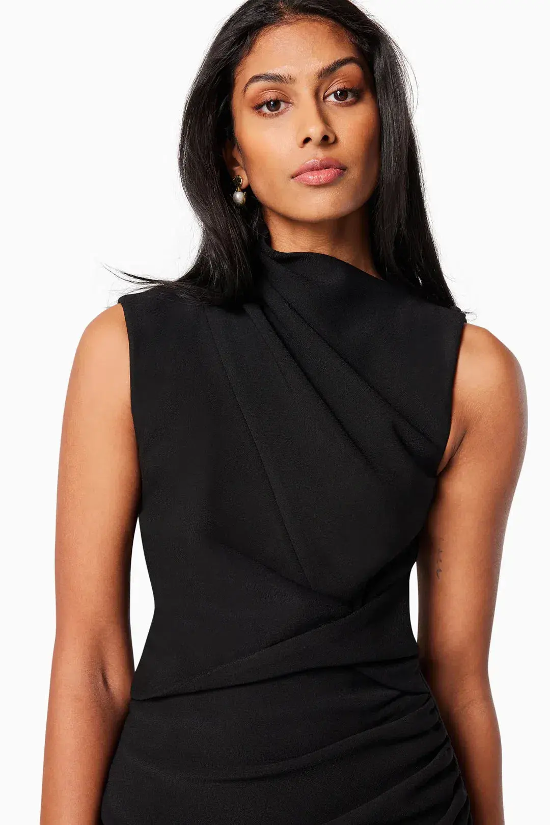 Elliatt Genoa Midi Dress Black Size 8 for rent on The Volte - main image