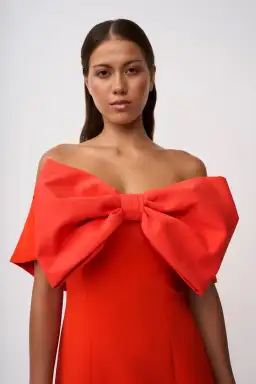 By Johnny Molly Bow Dress Red Size 8 for rent on The Volte - image 2