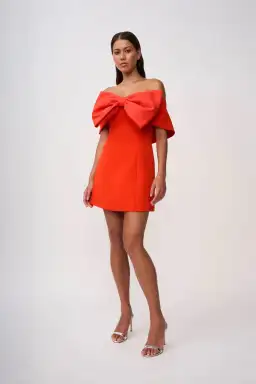 By Johnny Molly Bow Dress Red Size 8 for rent on The Volte - image 1