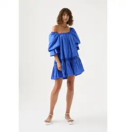 Aje Inspiration Mini Dress in Blue Size AU 14