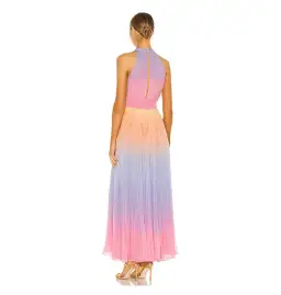 Rococo Sand Emi Halter Neck Maxi Dress in Multi Size AU 10 for rent on The Volte - image 2