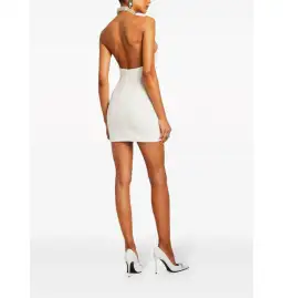 Retrofete Wynn Crystal Embellishments Mini Dress White Size Small / AU 8 for rent on The Volte - image 3
